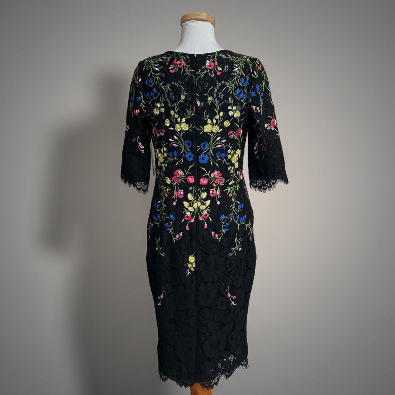 Teri Jon Black Lace Embroidered Dress, Size 8, New With Tags! — image 3 of 3